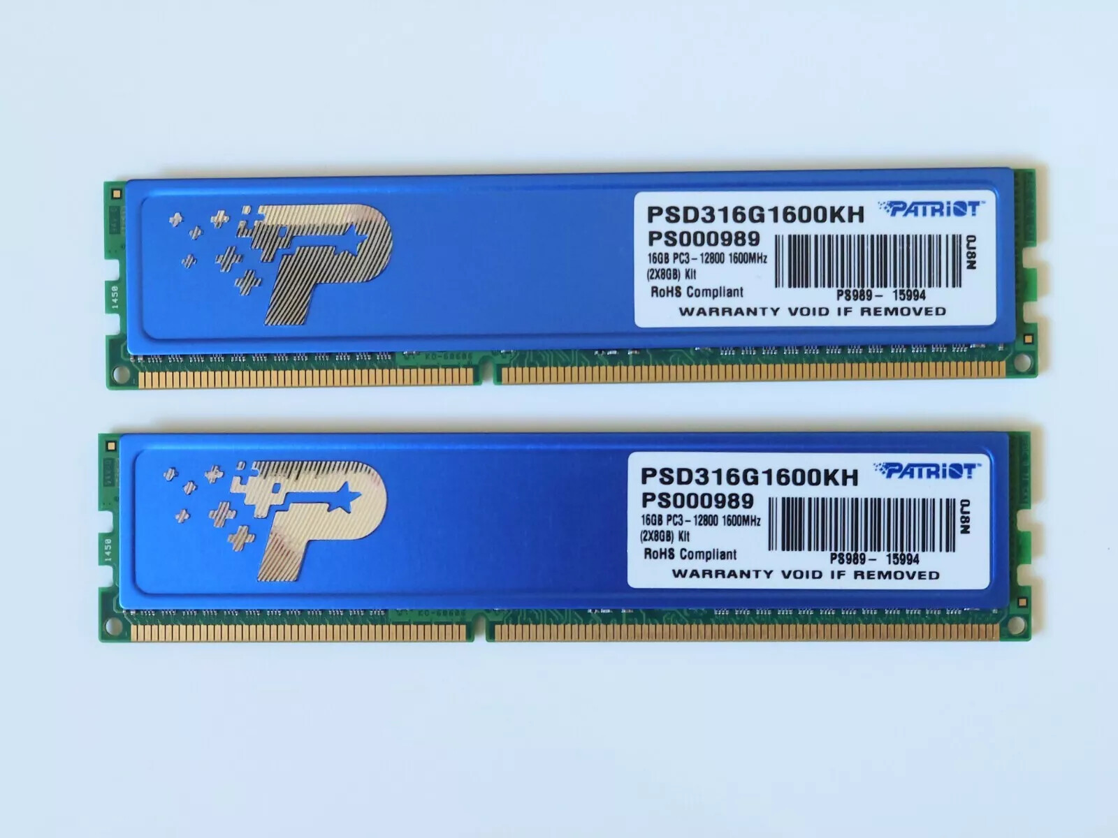 PATRIOT Memory Signature PSD316G1600KH 16GB (2x 8GB) PC3 12800 1600MHz RAM