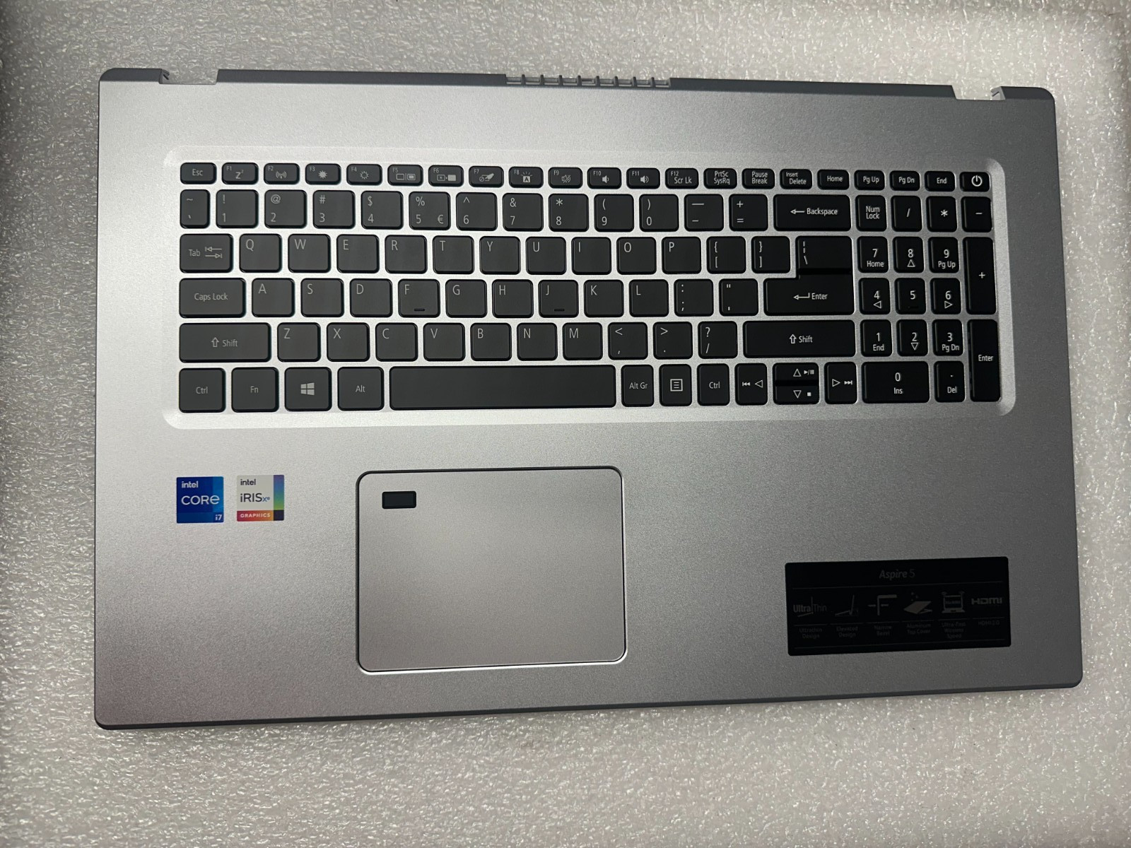 Acer Aspire 5 A517-52 palmrest touch pad keyboard 6B.A5GN2.001