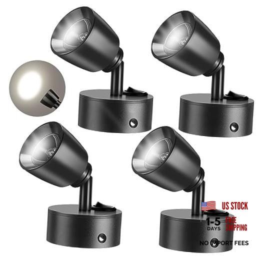 4 Pcs DC12V- 24V RV LED Reading Lamp Black, White Light 6000K