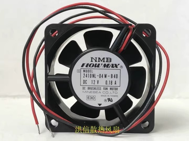 NMB 2410NL-04W-B40 6025 DC12V 0.18A 60*25MM 2-wire silent cooling fan