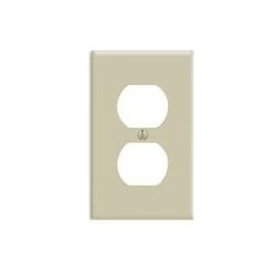 Leviton 86003 1-Gang Duplex Device Receptacle Wallplate, Standard Size
