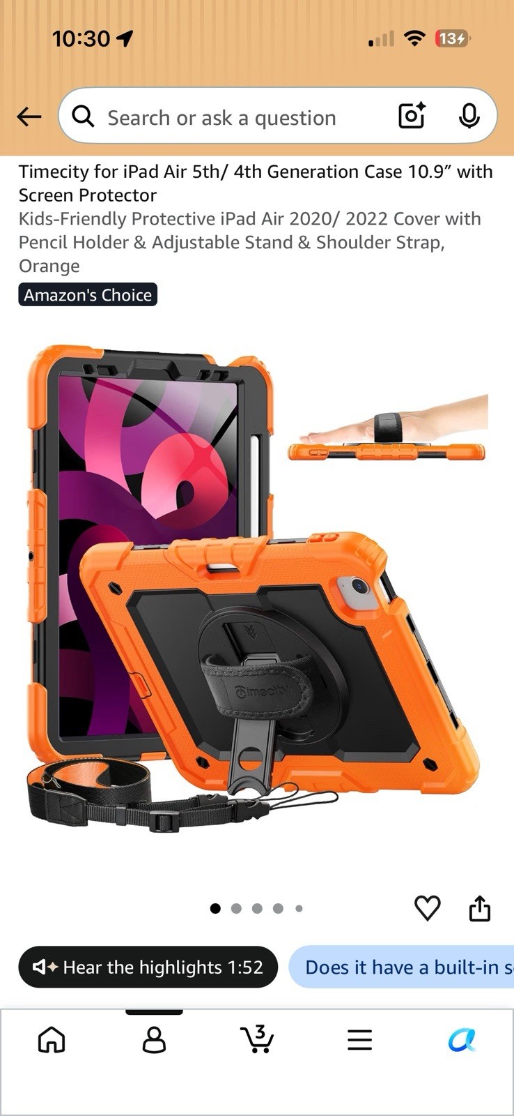 iPad Air Heavy Duty Tablet Case 4th/5th Generation Shockproof Stand Cover