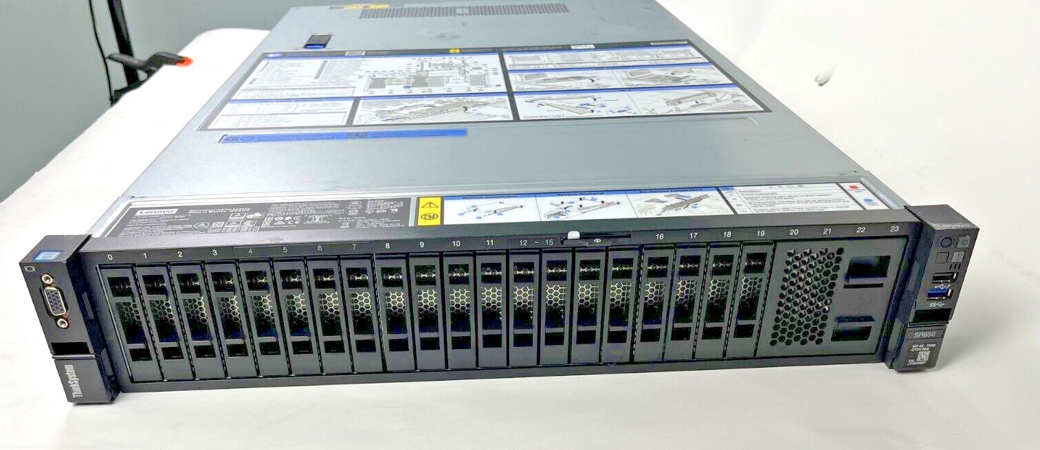 LENOVO SR650 7X06-CT0, 2 X 2.4GHZ 5115, 32GB RAM ,2 X 750 POWER, 2 X 600GB HDD