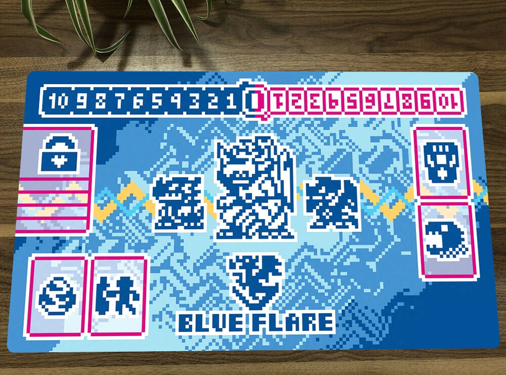 Digimon Table Playmat Blue Flare Xros Heart TCG CCG Pad Card Game Mat Mousepad