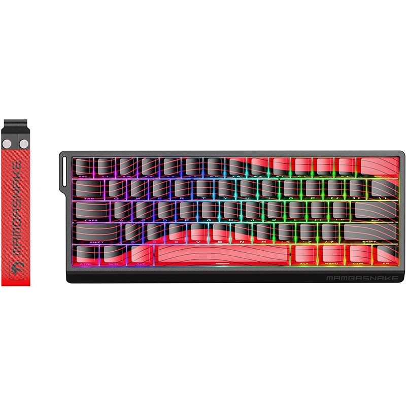MAMBASNAKE X60 HE 60% Wireless Gaming Keyboard, 8000 Hz Polling Rate, 3-Mode RGB