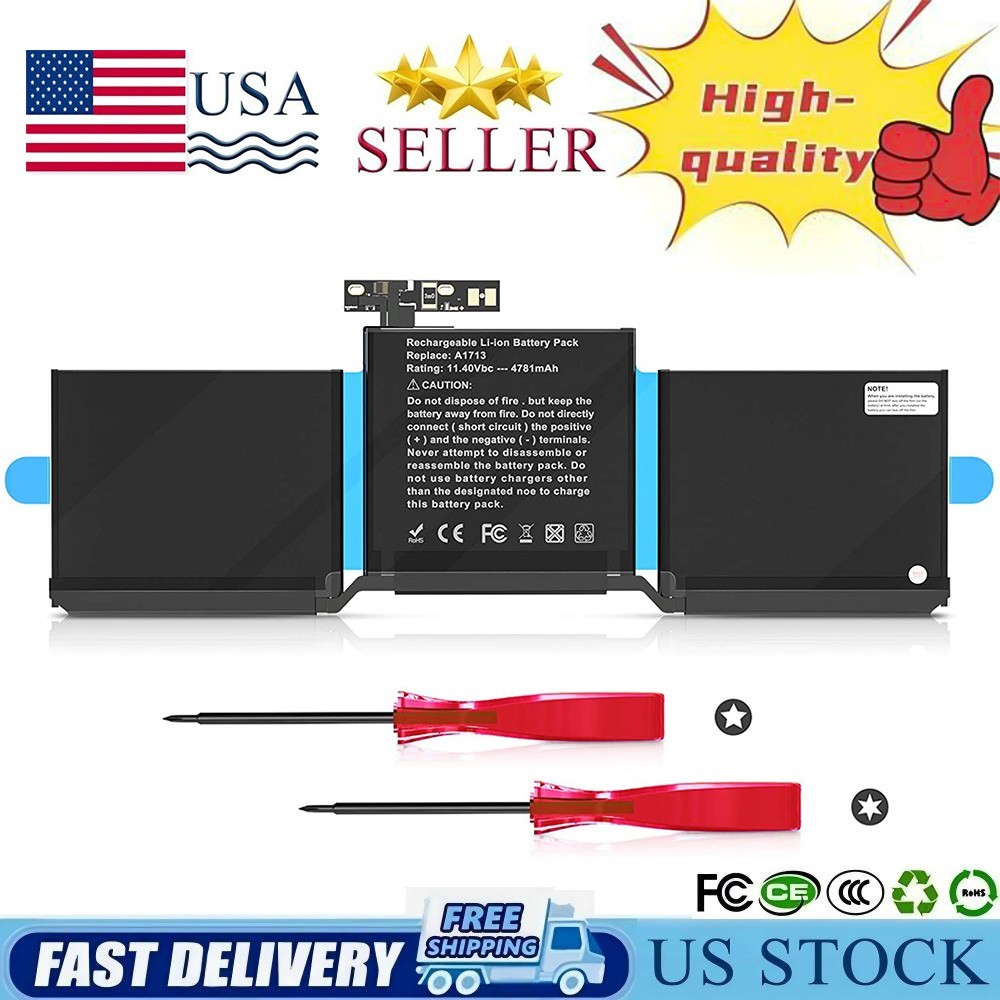 A1713 Battery Compatible For Apple MacBook Pro 13 inch A1708 Late 2016 Mid 2017