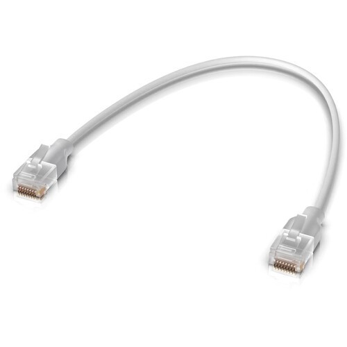 10x Ubiquiti UACC-Cable-Patch-EL-0.3M-W 0.3m Cat6 Etherlighting Patch White