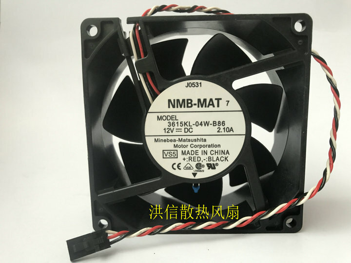 1pcs  NMB-MAT 3615KL-04W-B86 DC12V 2.10A 9038 3-line server fan 3pin