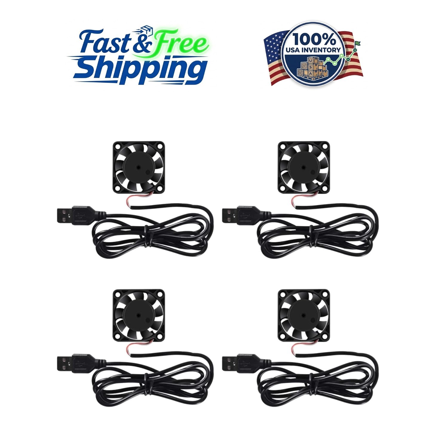USB 5V Brushless Cooling Fans - 40mm 4200 RPM for Compact Appliance Replacement