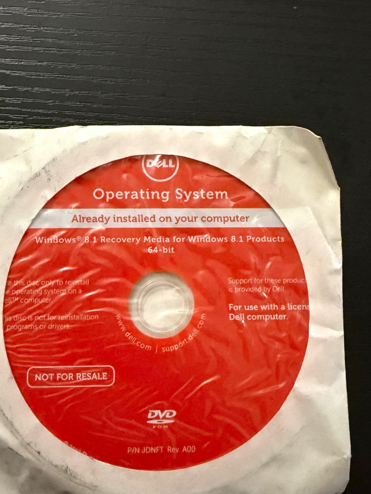 Dell Windows 8.1 64-bit Recovery Media DVD OS English Standard License