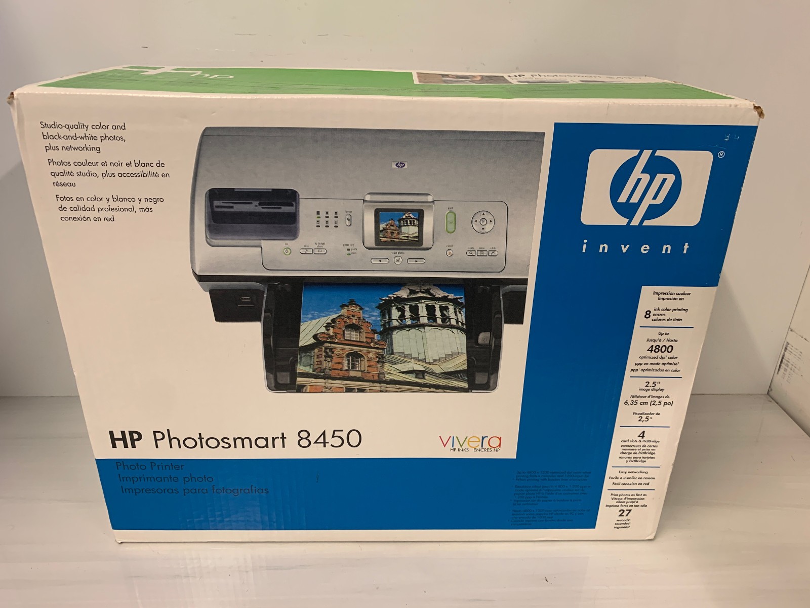 HP Photosmart 8450 Color Photo Inkjet Printer Q3388A *NEW