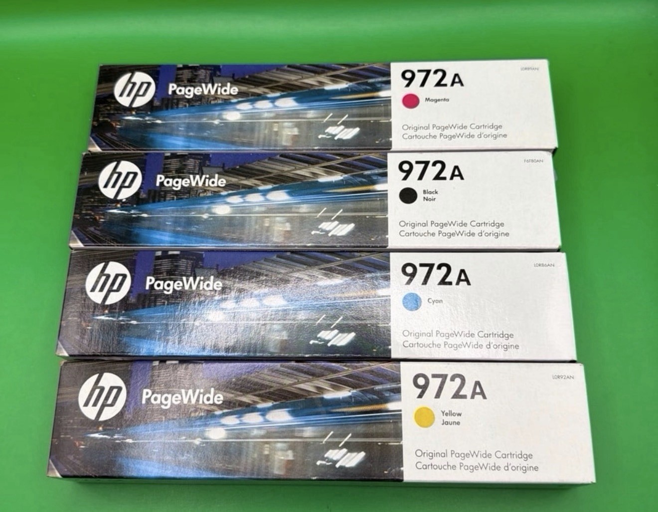 Sealed-HP 972X 4 Color Set PageWide Cartridges(expired)