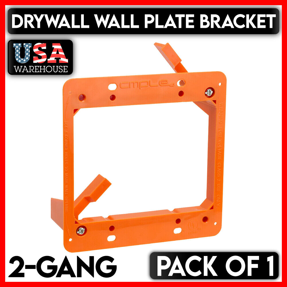 Low Voltage Mounting Bracket Dual 2-Gang Drywall Mount for Face Wall Plate