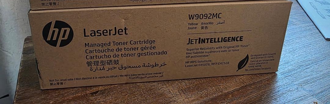 HP LaserJet W9092MC Yellow Managed Toner Cartridge New Orginal Genuine 