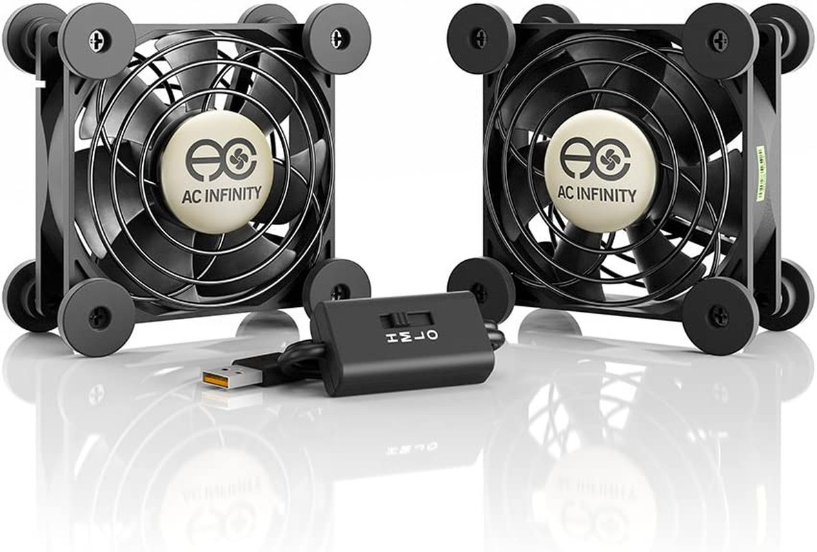 MULTIFAN S5, Quiet Dual 80mm USB Fan, UL-Certified for Receiver DVR PlayStation 