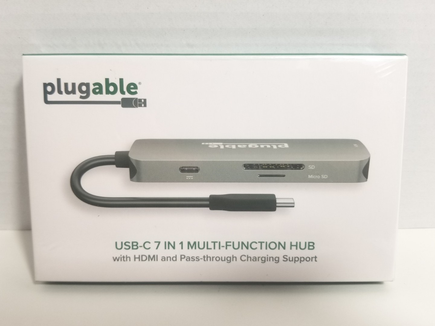 New Plugable USB-C Hub 7-in-1 USB C Hub Compatible with Mac, Windows, Chromebook