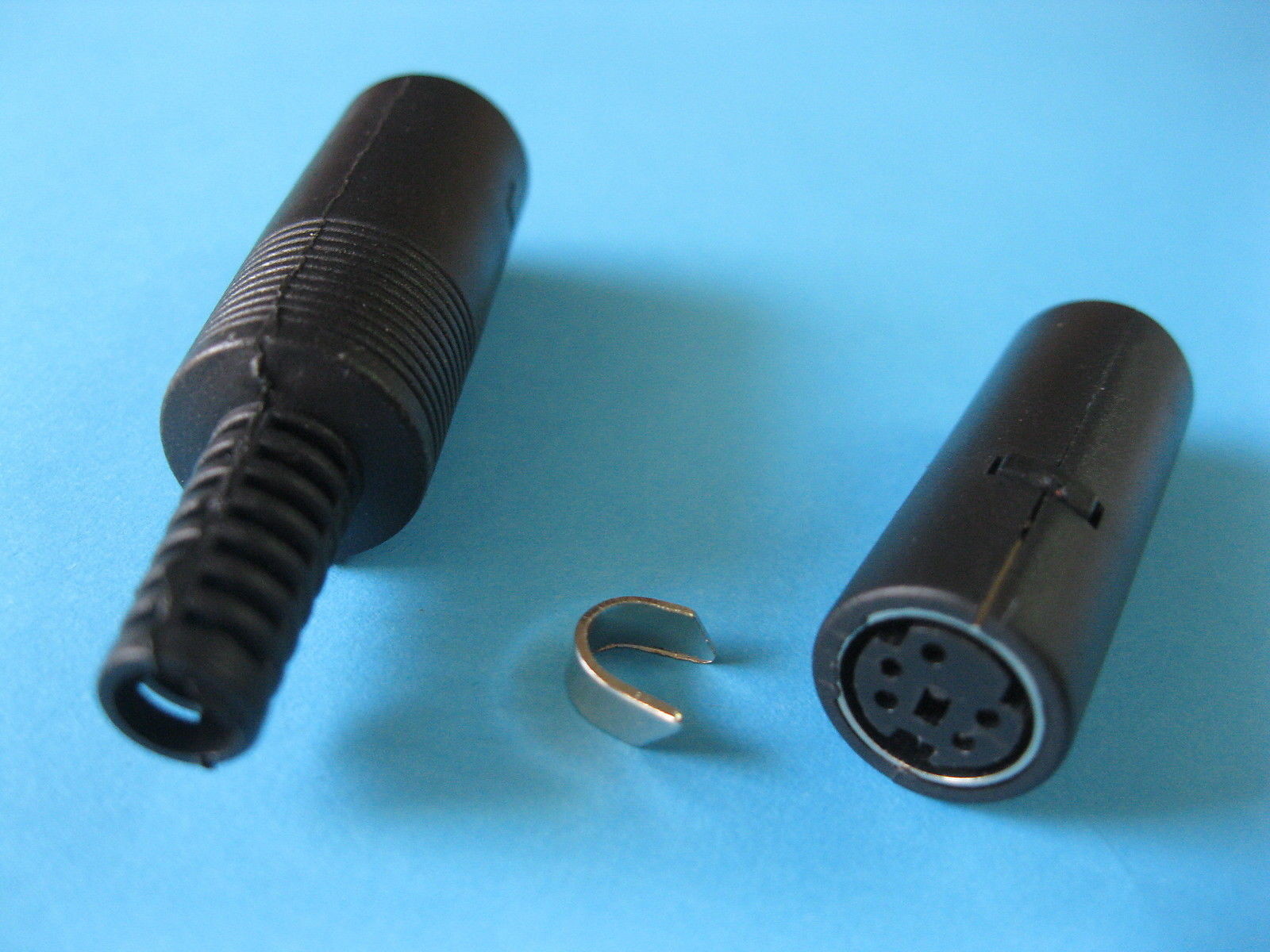 10 pcs Standard Mini DIN Jack 5 Pin Female Connector with Plastic Handle New