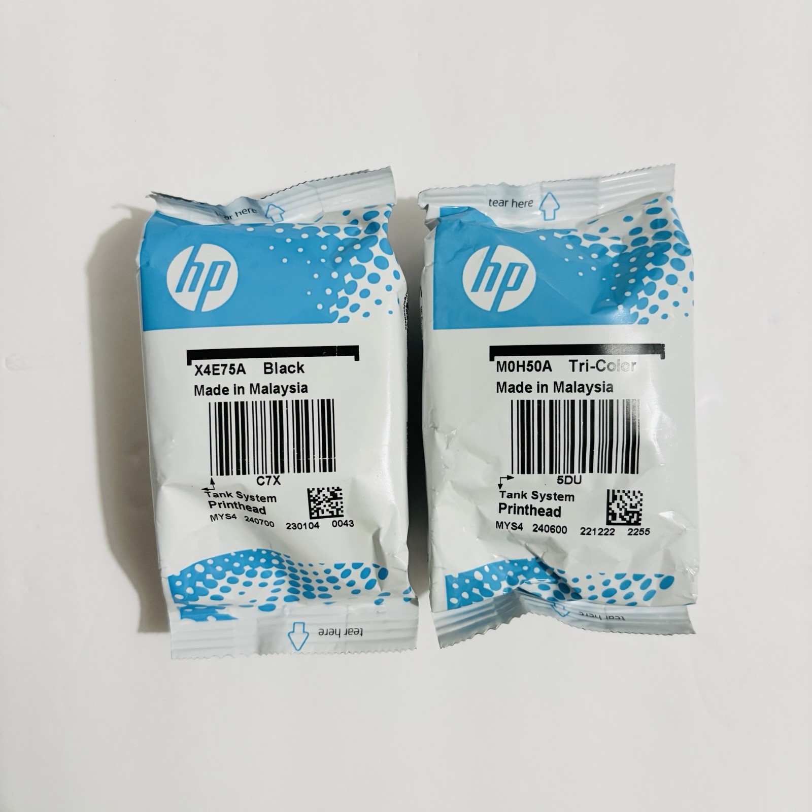 Genuine HP Smart Tank Printhead X4E75A Black + M0H50A Tricolor OEM Set New