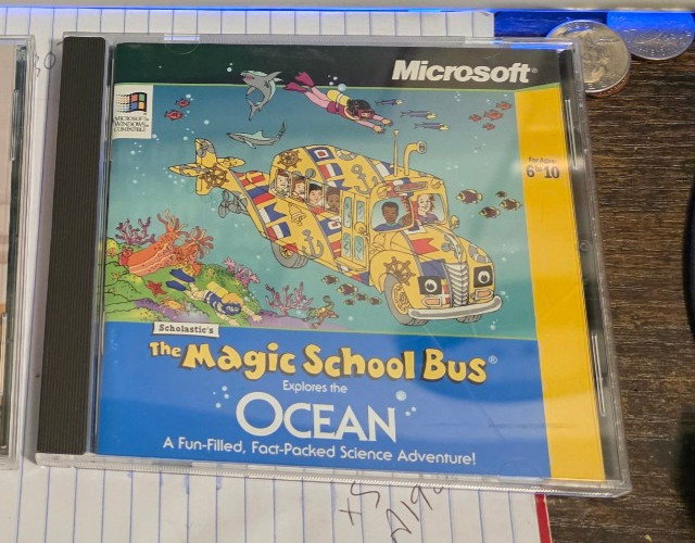 The Magic School Bus Explores The Ocean PC CD-ROM Microsoft 1996 Windows 95/3.1