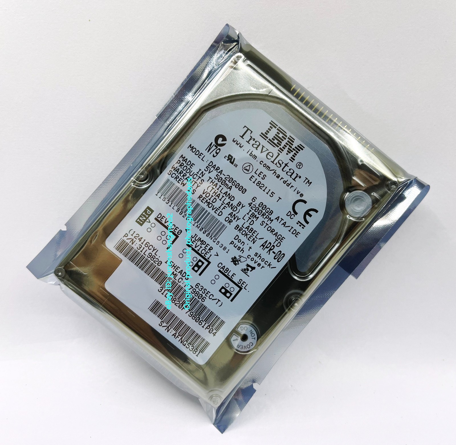 IBM 6.00GB DARA-20600  IDE 2.5”  Hard Drives for Industrial Control Computers