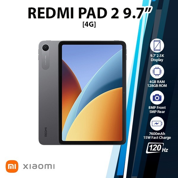 (Wi-Fi+4G) Xiaomi Redmi Pad 2 9.7 Android PC Tablet (4GB+128GB/GREY/Octa Core)