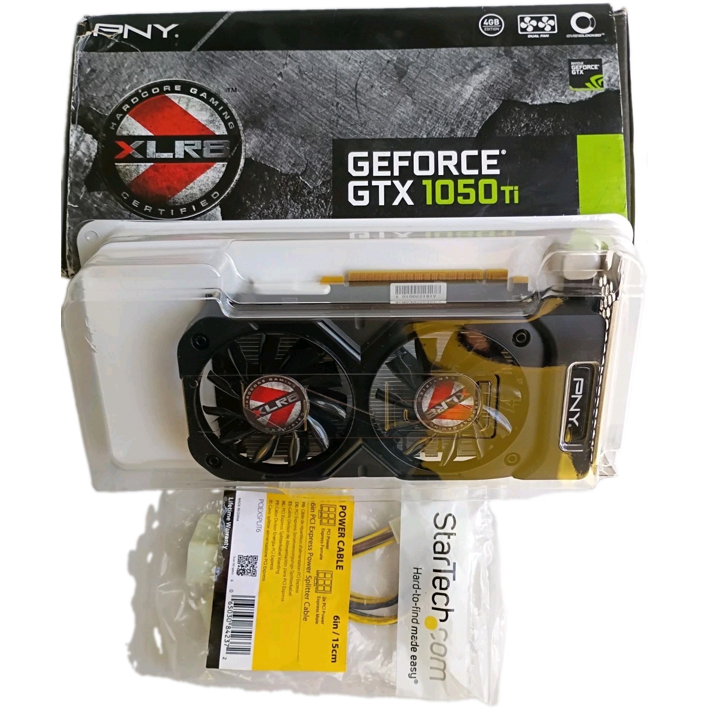 PNY NVIDIA GeForce GTX 1050 Ti 4GB XLR8 Dual Fan DP HDMI DVI GPU