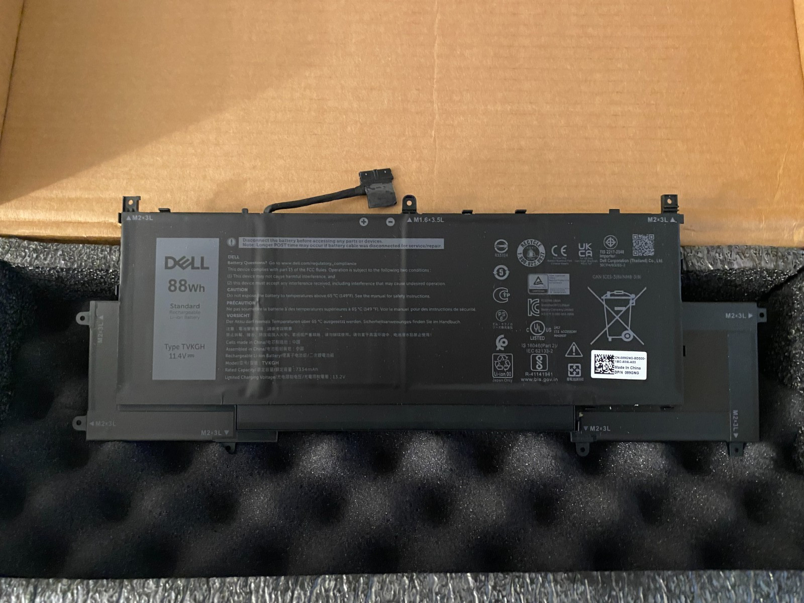 NEW OEM 88Wh TVKGH Battery DeII Latitude 9510 2-in-1  089GNG 0HYMNG