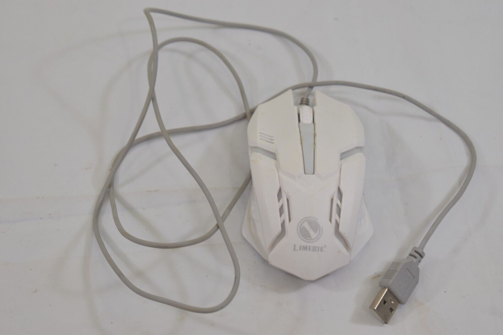 Led Luminous Backlit Wire White Gaming Mouse USB for Descktop, Laptop