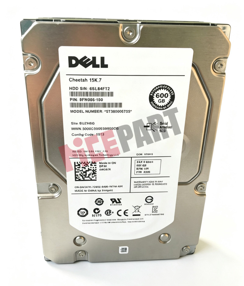Dell Original 0W347K W347K 600GB 15000RPM 6Gbps 3.5" SAS HARD DRIVE ST3600057SS