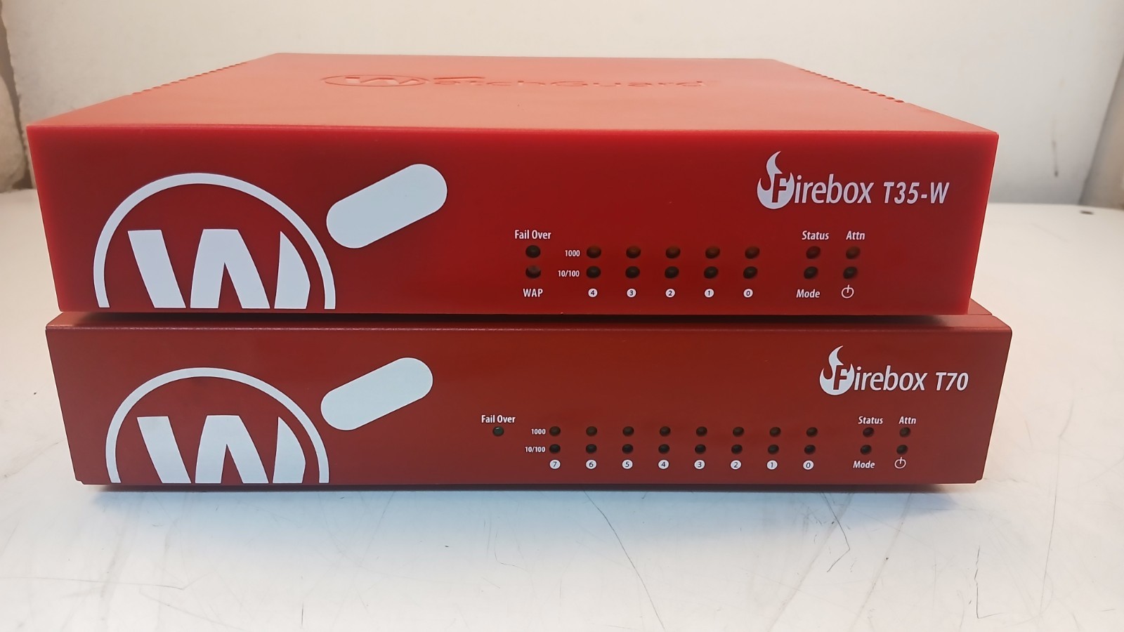 *MIXED LOT of 2 Watchguard Fireboxes Firewalls T70 & T35-W  *TESTED WORKING*