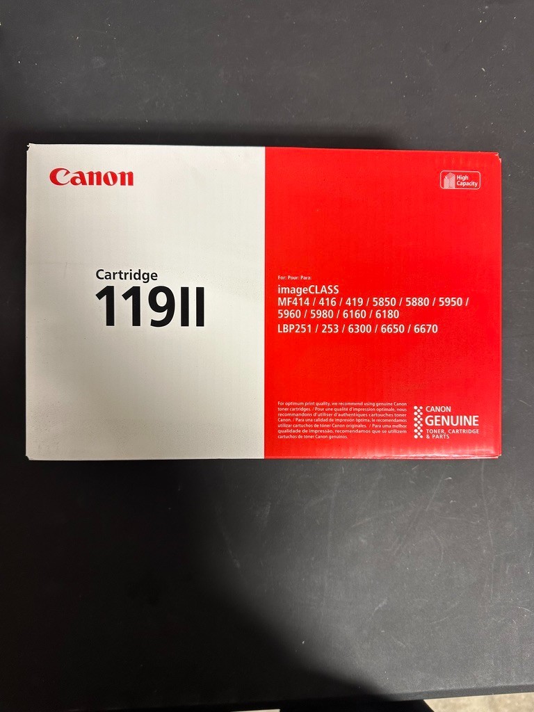 OEM NEW Genuine Canon 119 II Hi-Capacity Black Toner Cartridge Sealed