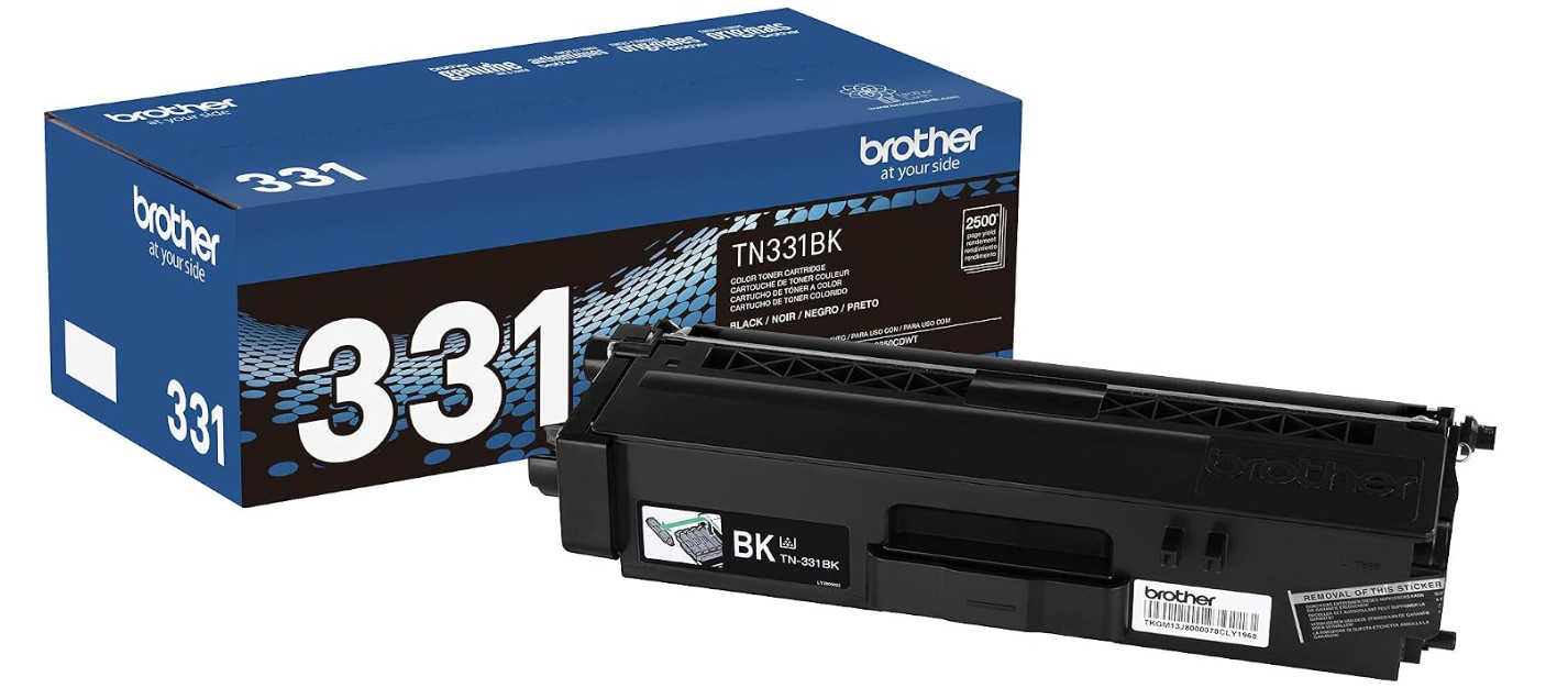 Brother TN331BK Black Toner Genuine OEM Standard Yield 2500 Pages New