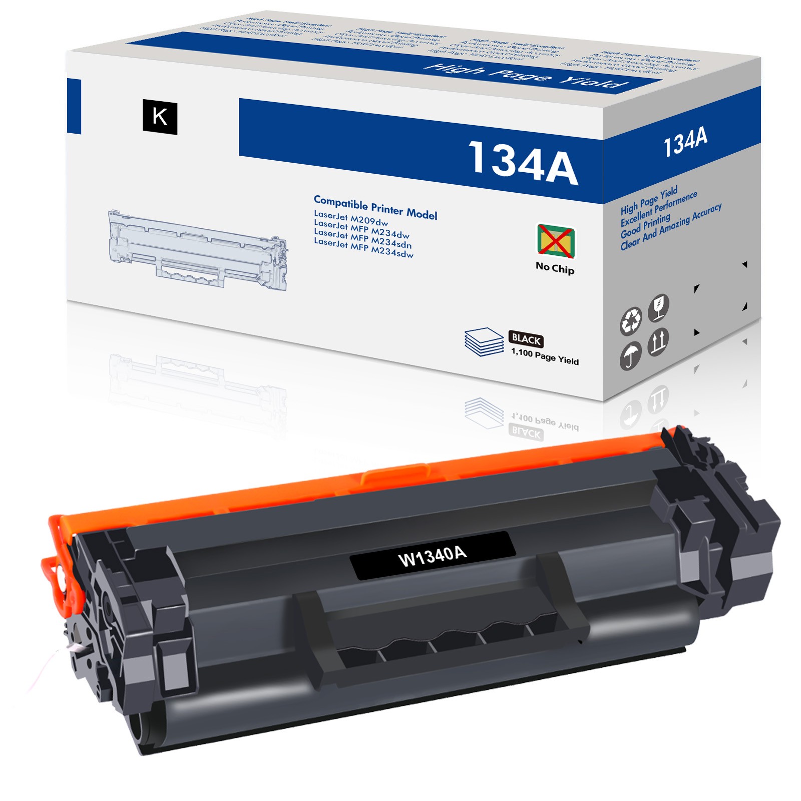NO CHIP 1PK 134A Toner Compatible With HP W1340A LaserJet M209dw M234sdn M234dw