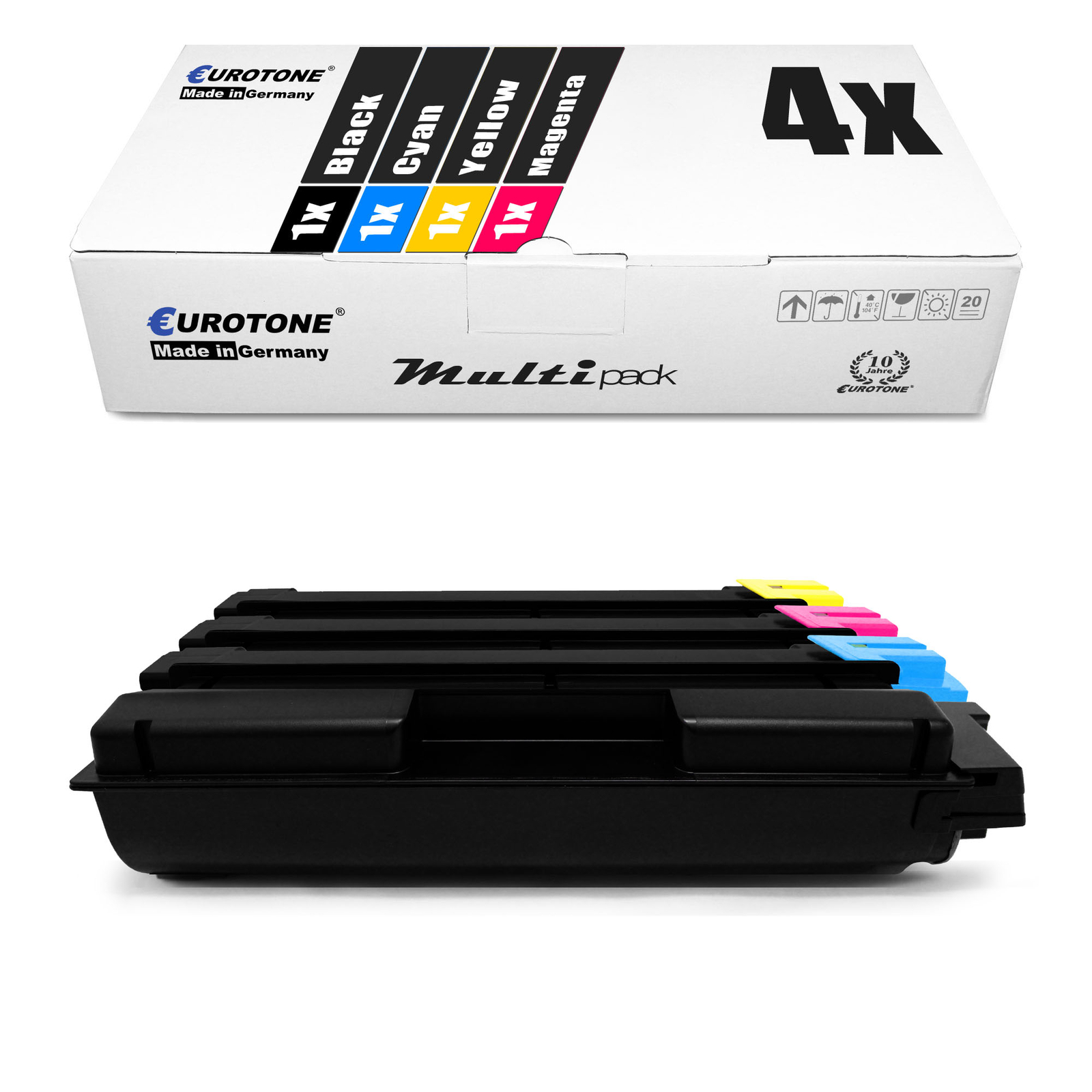 4x Eurotone Eco Toner for Kyocera Ecosys P-6035-cdn M-6035-cidn M-6535-cidn
