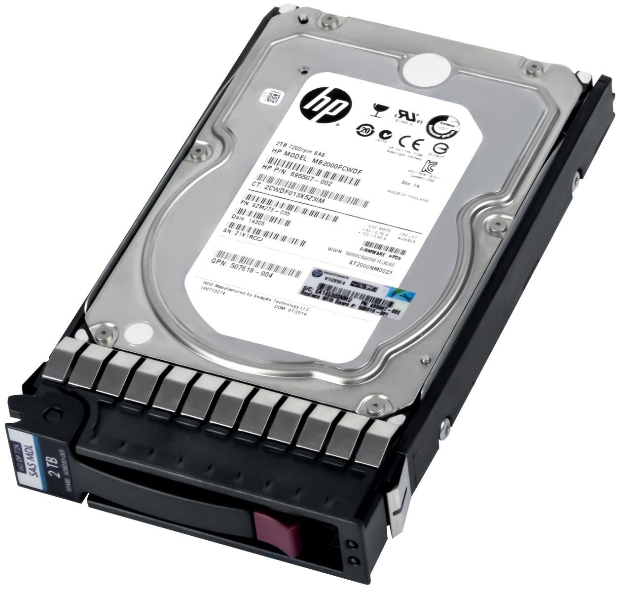 HARD DRIVE HP MB2000FCWDF 695507-002 2TB 7200RPM 128MB SAS-2 3.5" inch