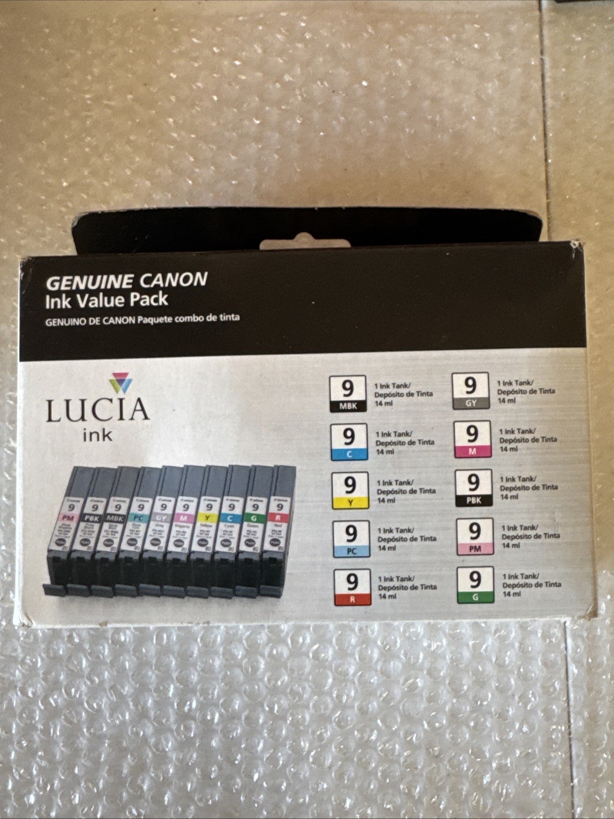 Genuine Canon  PGI-9 Lucia Ink Value Pack (10 Colors) for Pro9500, Pro9500 Mk II