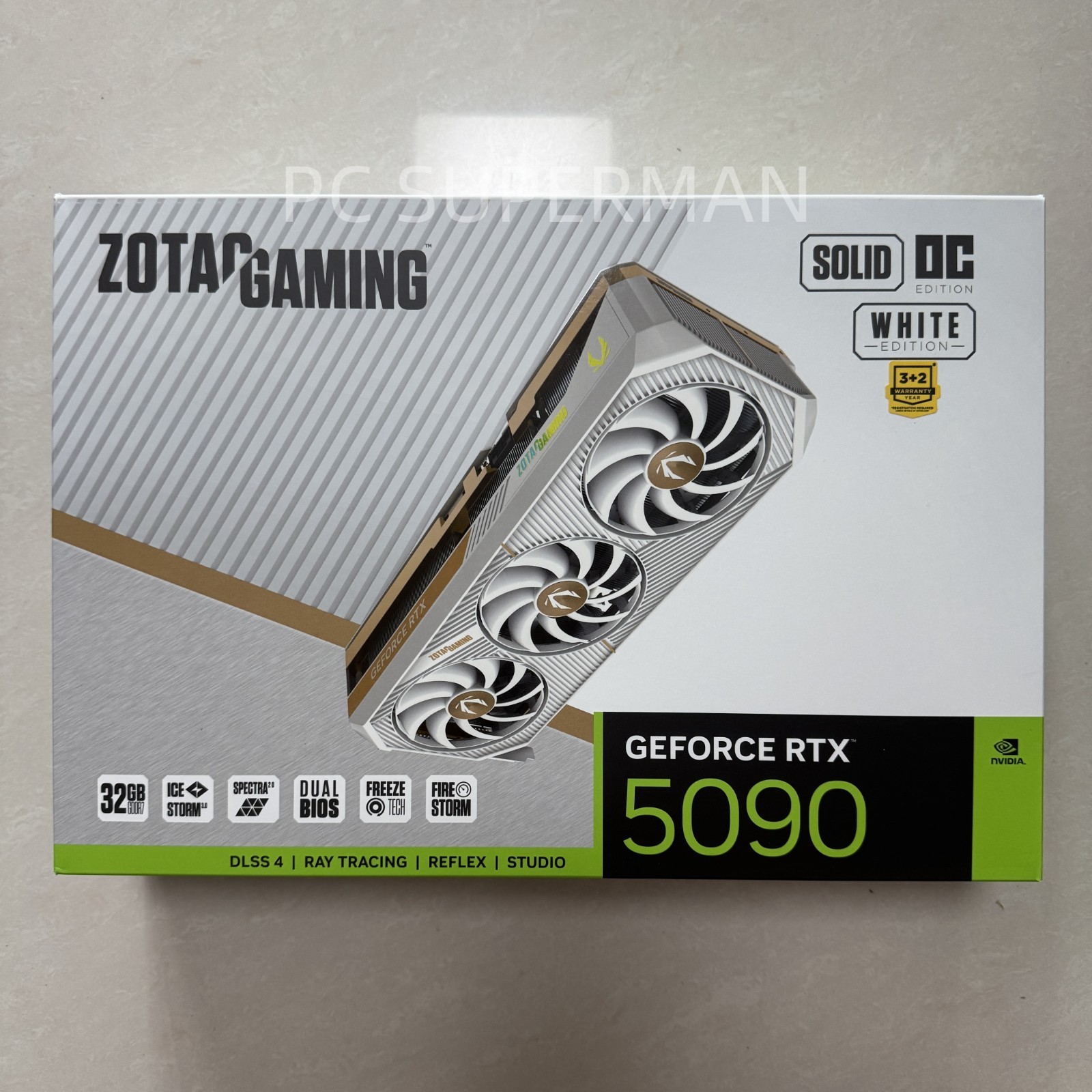 Zotac RTX 5090 Solid White GPU No Core & VRAM, for parts (ship From US )