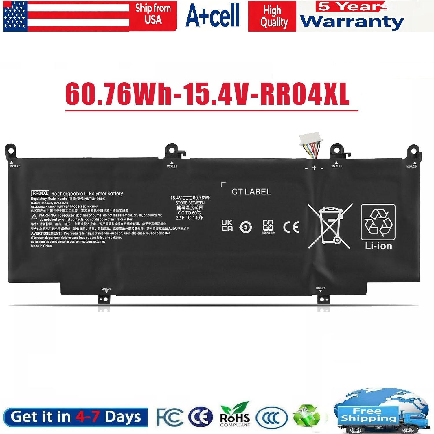 RR04XL L60373-005 L60213-AC1 Battery for HP Spectre X360 13-aw0053na Series 