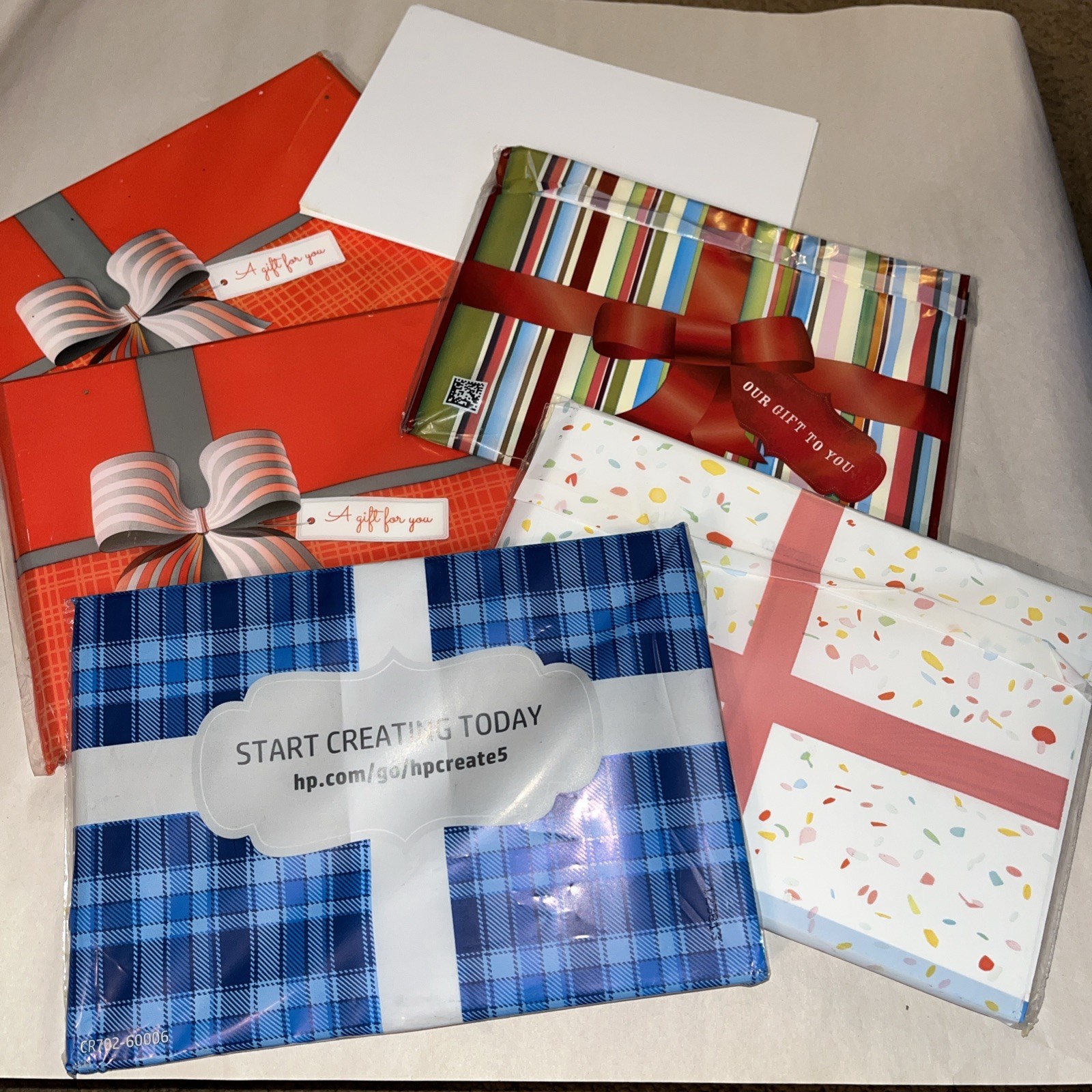 HP Lot Of 5 New Variety 4"x6" 3”x5” Photo Paper Packs Package inkjet printer