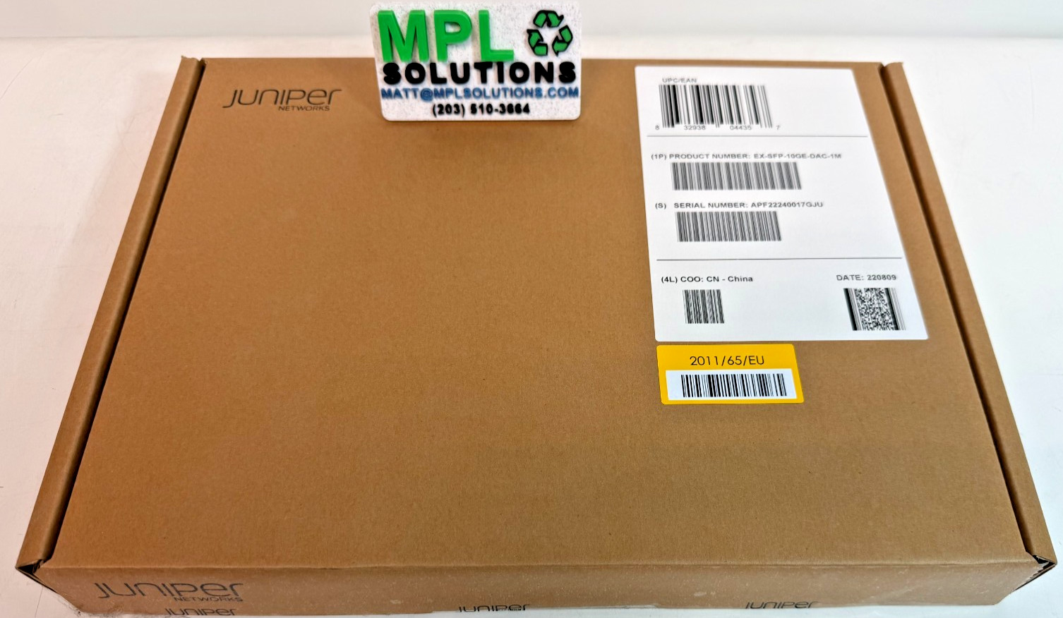 GENUINE Juniper Networks EX-SFP-10GE-DAC-1M 10G SFP+ Passive Direct 3 Ft *NEW*
