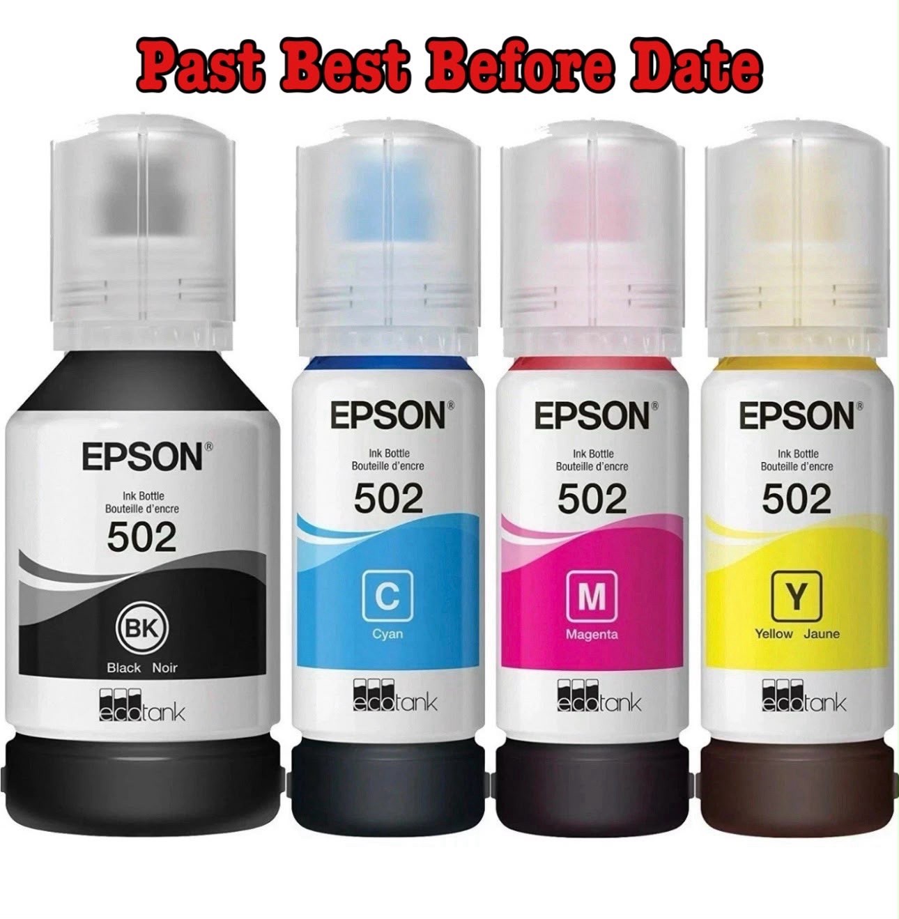Genuine Epson 502 Ink Combo Bottle for ECO-TANK ET-Printers-OEM-4PK