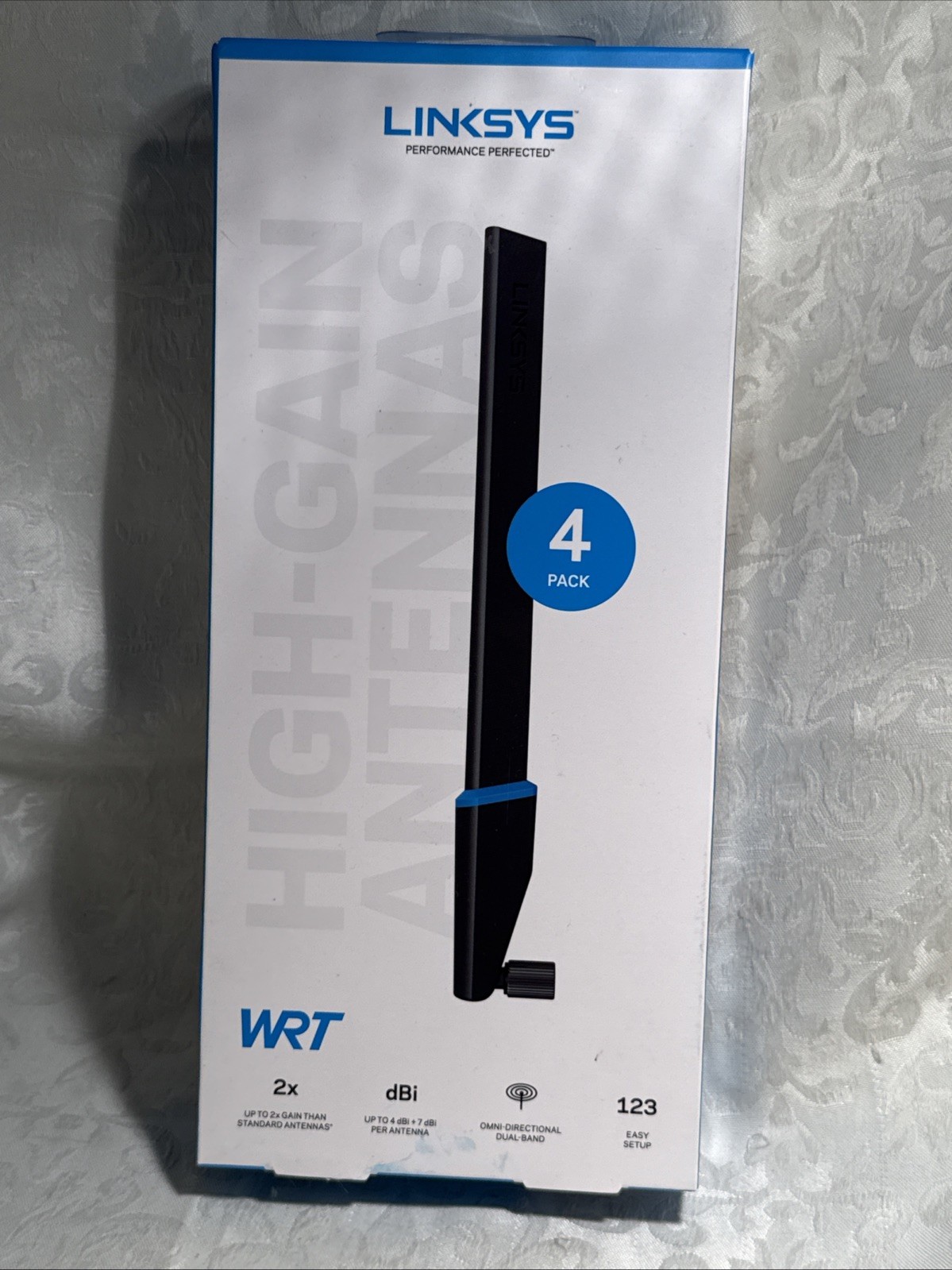 Linksys WRT004ANT Omni Directional Dual-Band 4-Pack High Gain Antenna Sealed New