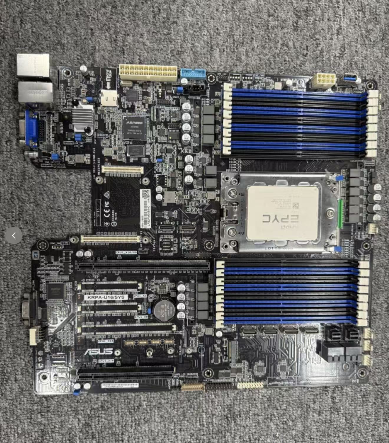 ASUS KRPA-U16 SYS+AMD epyc 7302 16 cores 32 threads 3.0GHz motherboard+CPU