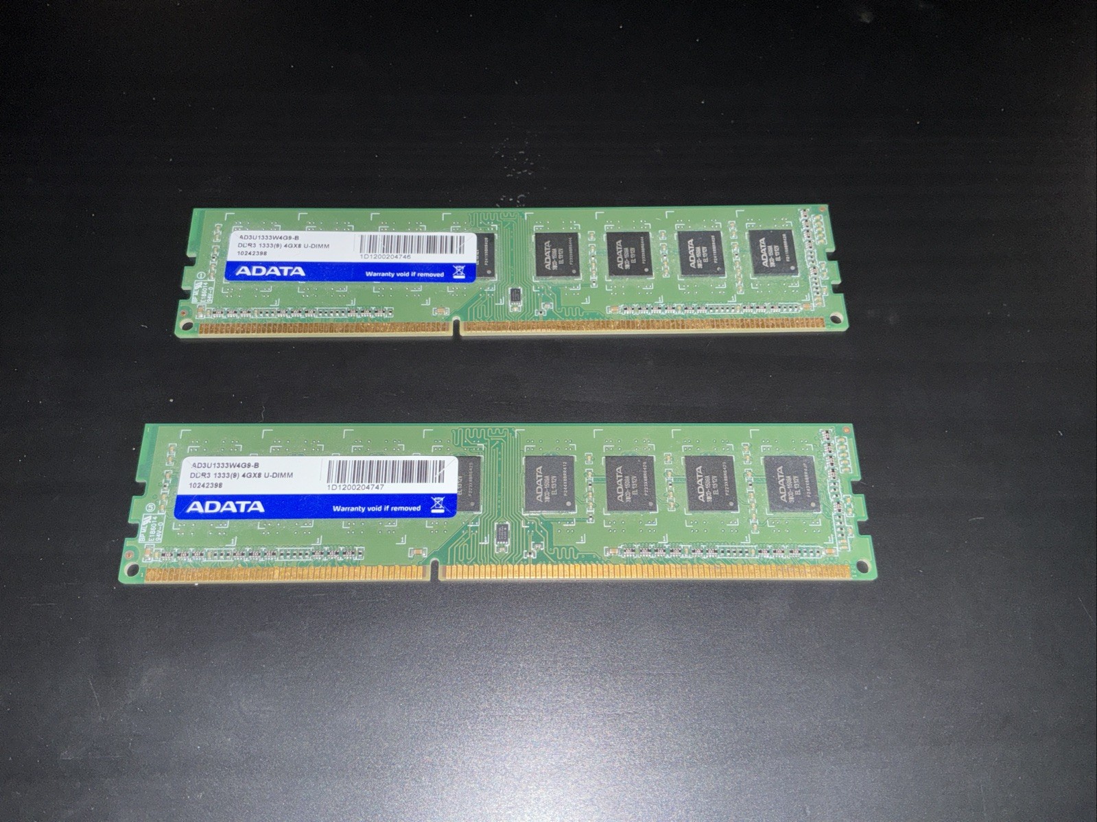 ADATA 8GB (2x4GB) DDR3-1333 PC3-10600 RAM Kit AD3U1333W4G9-B
