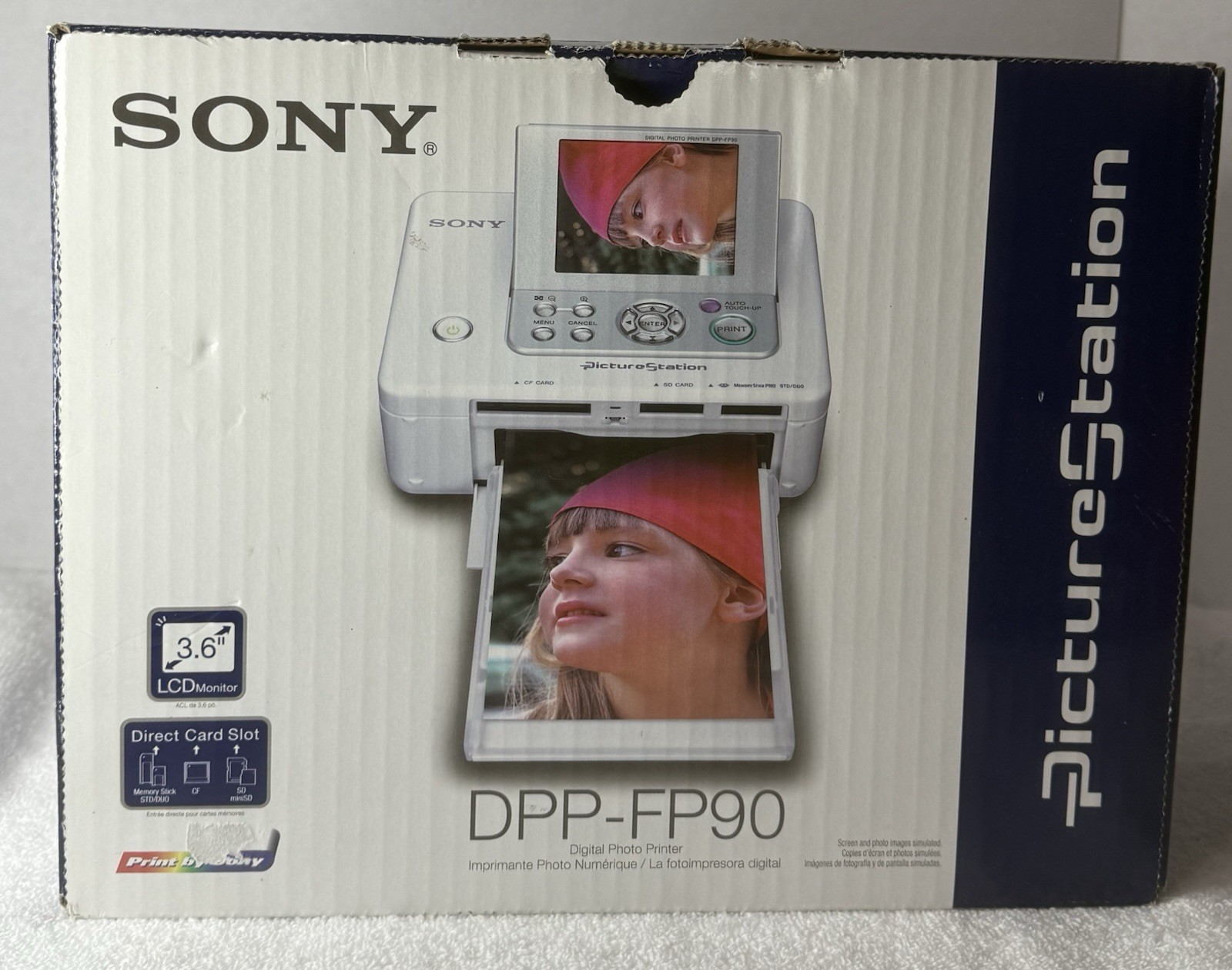2007 Sony Picture Station Digital Photo Printer DPP-FP90 NIB with Paper & Cord