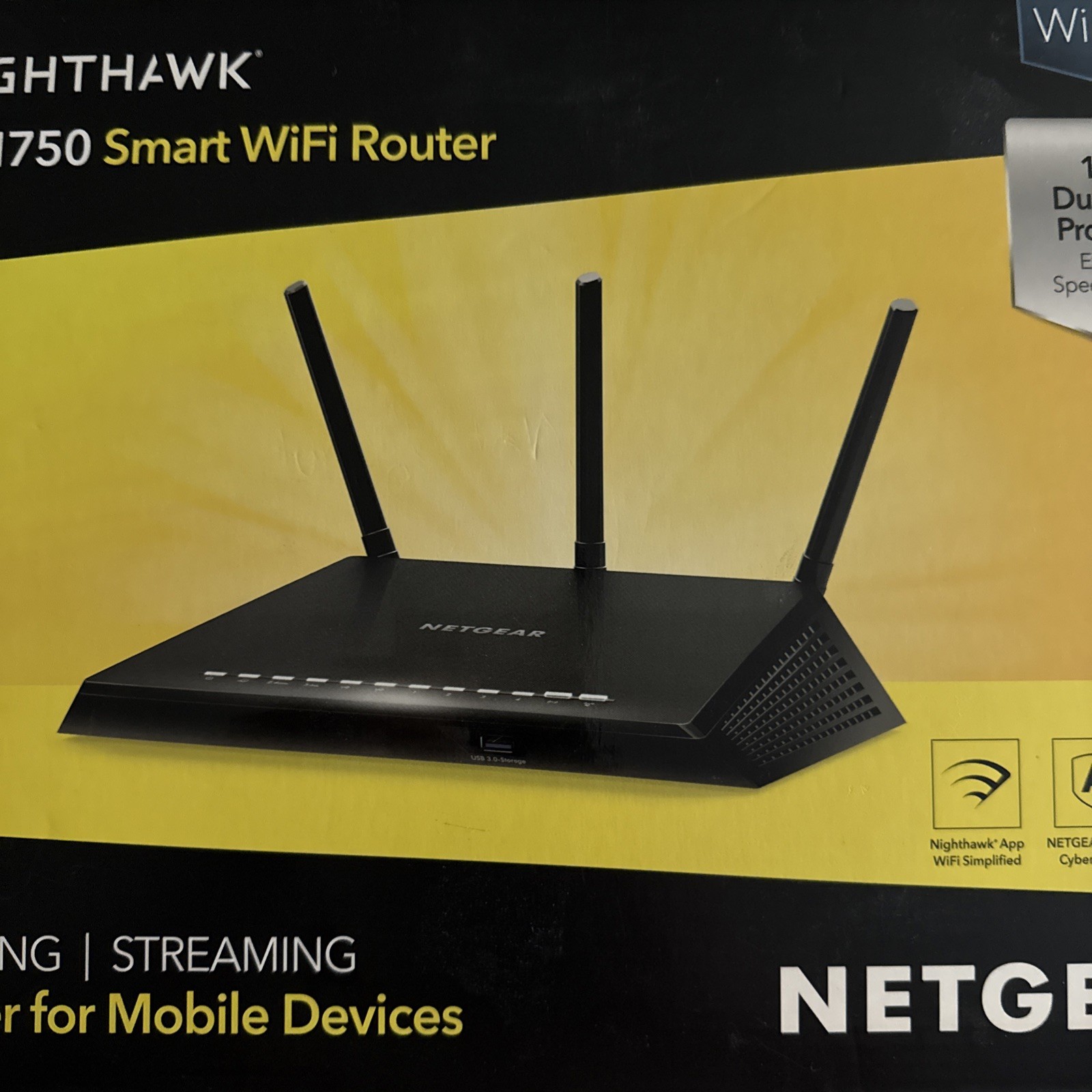 NETGEAR NIGHTHAWK R6700-100NAS | AC1750 4-STREAM WIRELESS WIFI 5 SMART ROUTER