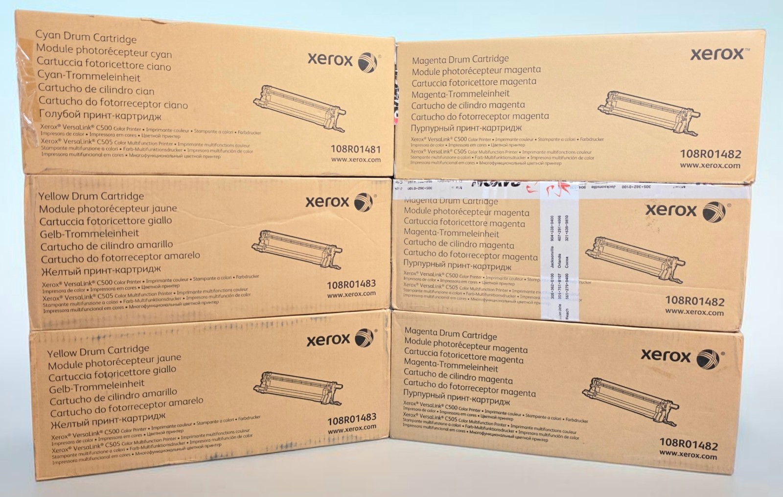 LOT OF 6 Xerox VersaLink C500/C505 Drum Ink Toner Cartridge* - Brand New Sealed 