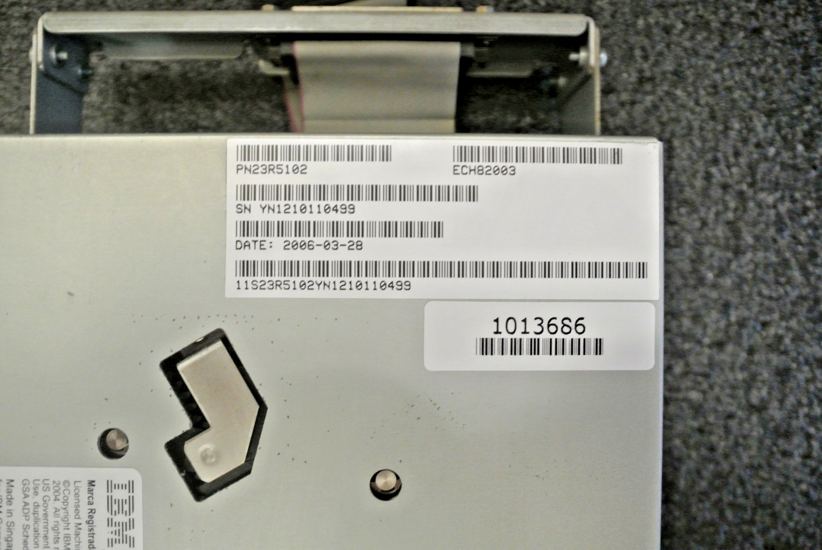 Tandberg Data IBM Exabyte 23R5102 1210110499 LTO3 FH LVD LOADER TAPE DRIVE