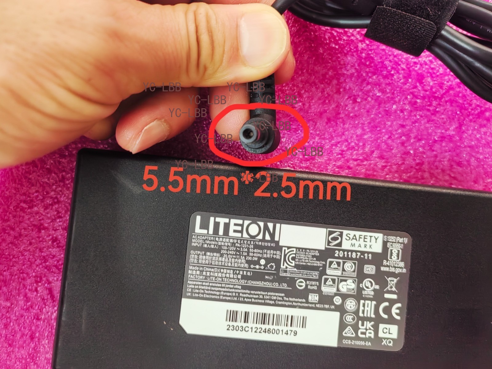 Original 20V 11.5A 5.5mm 230W PA-1231-26 For MSI GS66 11UE-007US Stealth Charger
