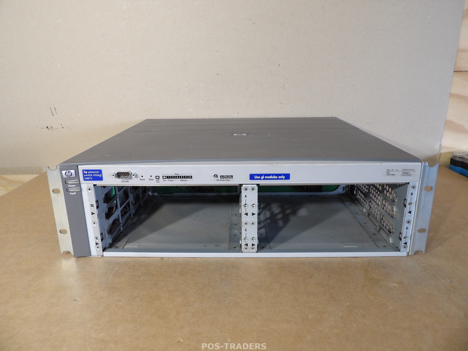HP ProCurve 4104gl J4887A 4-Slot Switch - EXCL MODULES - INCL J4839A PSU / EARS